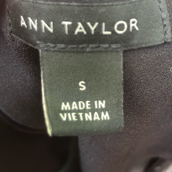 Ann Taylor Black Houndstooth Spandex Top size Small - Picture 4 of 10